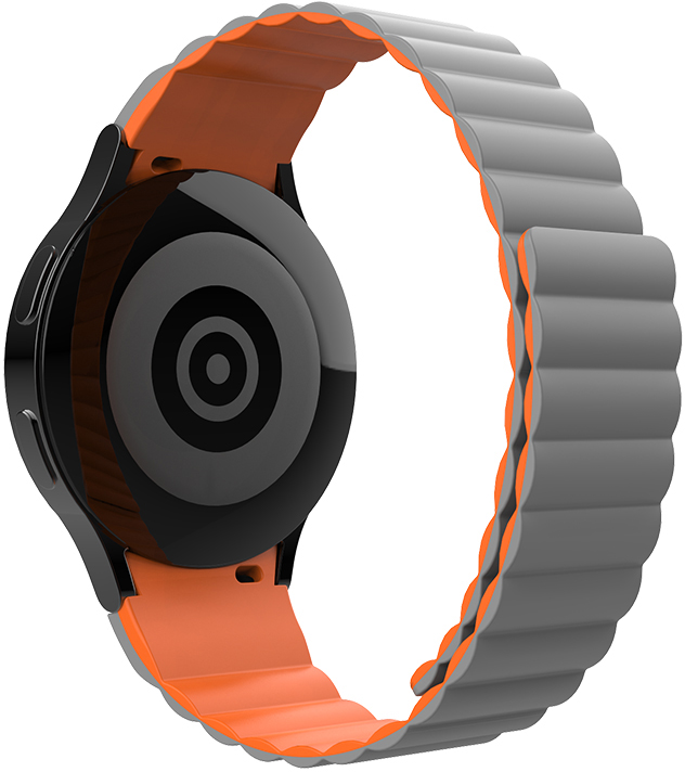ERSGW4LB-002 Grijs + Oranje Horlogeband