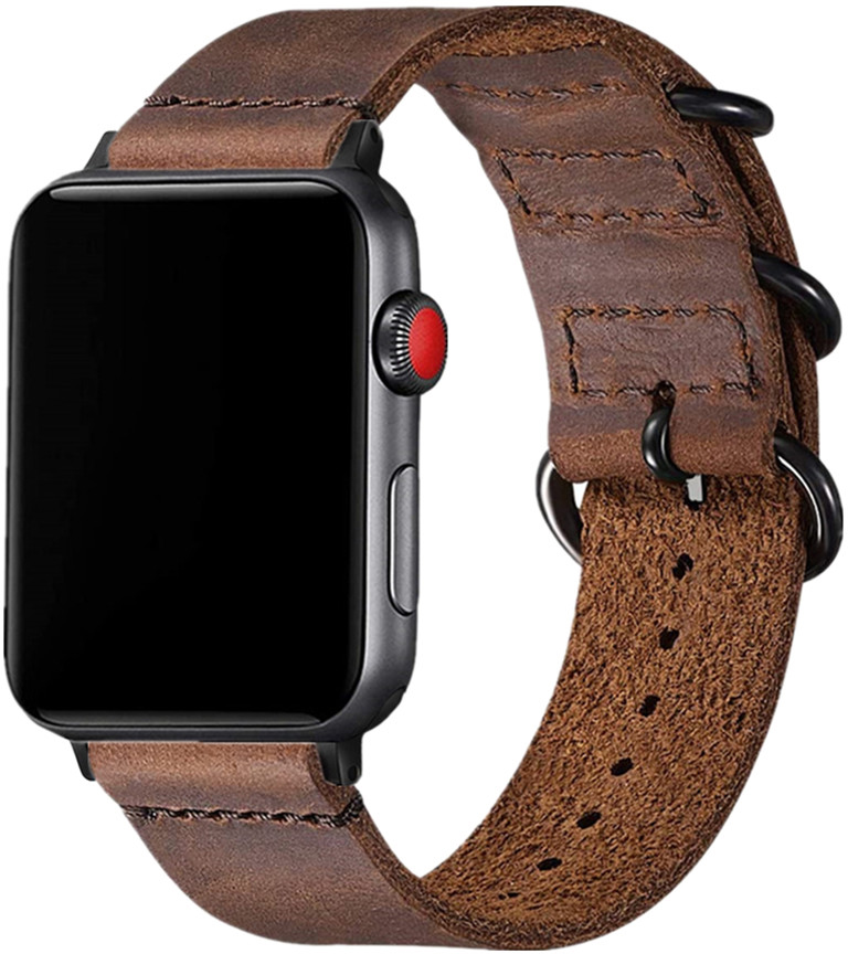 ERLB-033 42-49MM Tmavá Hnědá Řemínek k hodinkám ERLB-033 ERLB-033