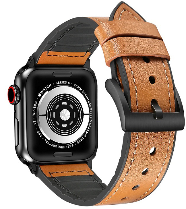 LSHHL-001 42-49MM Hnědá #1 Řemínek k hodinkám LSHHL-001 LSHHL-001