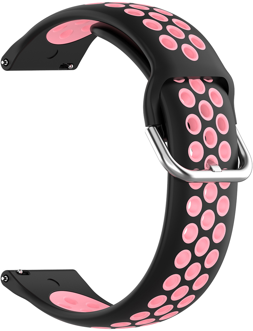 LSHHT0726-014-1 Zwart Roze Horlogeband