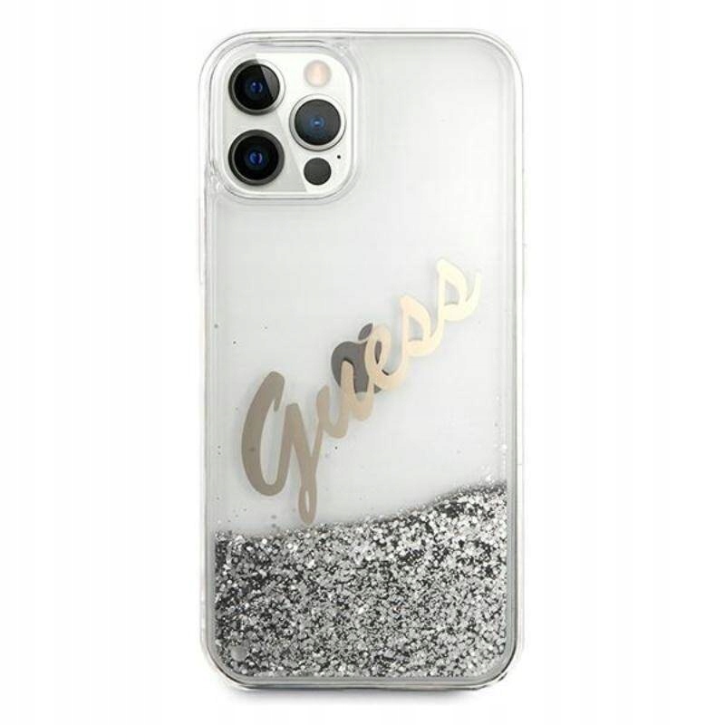 Guess Hardcase do iPhone 12 Pro Max srebrny/silver