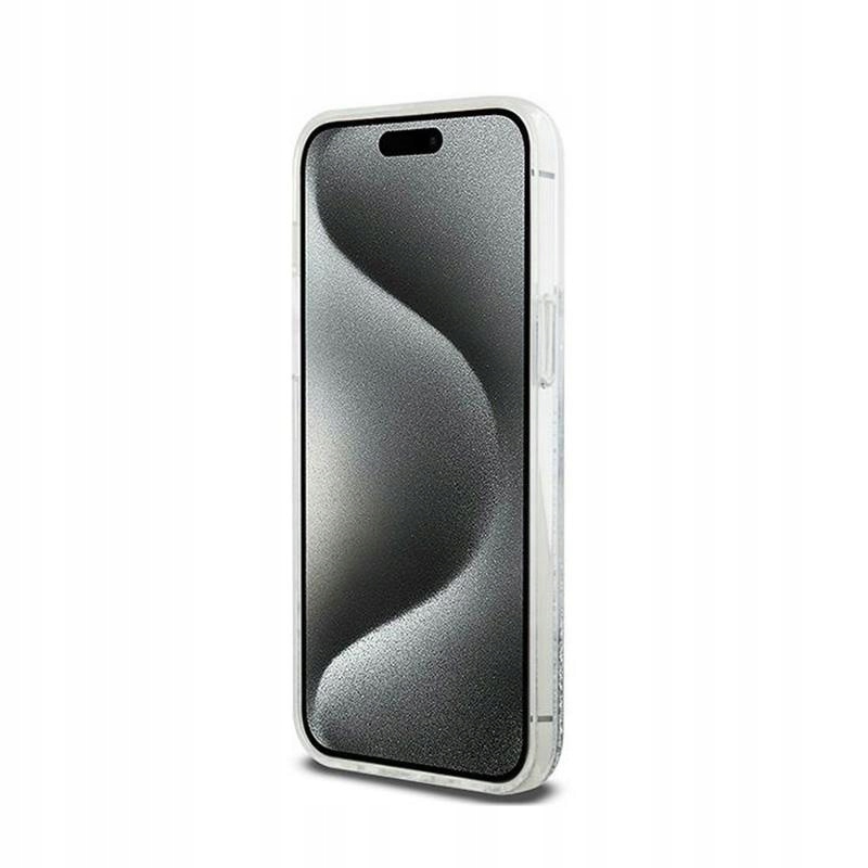 Etui do iPhone 15 Pro Max DKNY Liquid Glitter Case Cover Plecki Białe