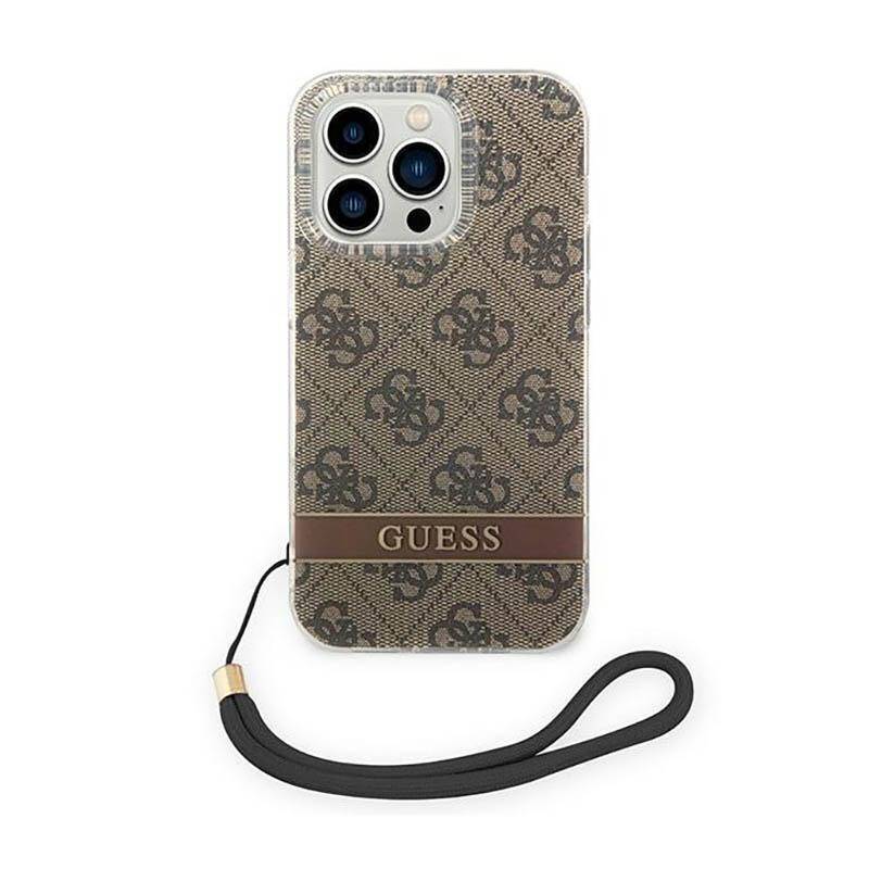 Guess Etui do iPhone 14 Pro Max brązowy hardcase