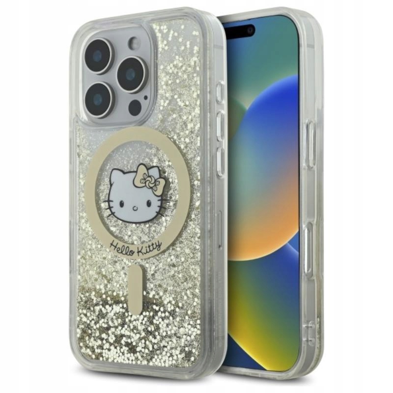 Etui do iPhone 16 Pro Max Hello Kitty Liquid Glitter Fever MagSafe Case