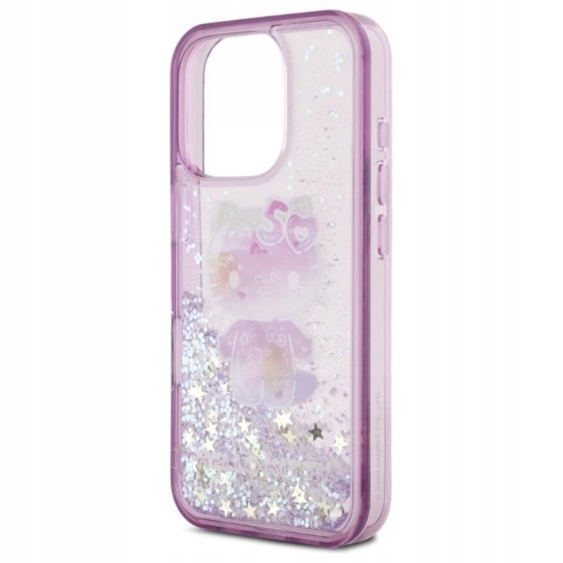 Etui do iPhone 16 Pro Max Hello Kitty Liquid Glitter 50TH Anniversary Case