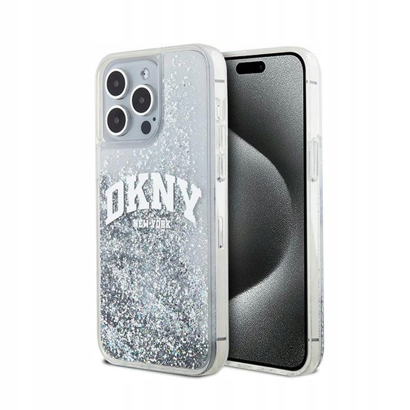 Etui do iPhone 15 Pro Max DKNY Liquid Glitter Case Cover Plecki Białe