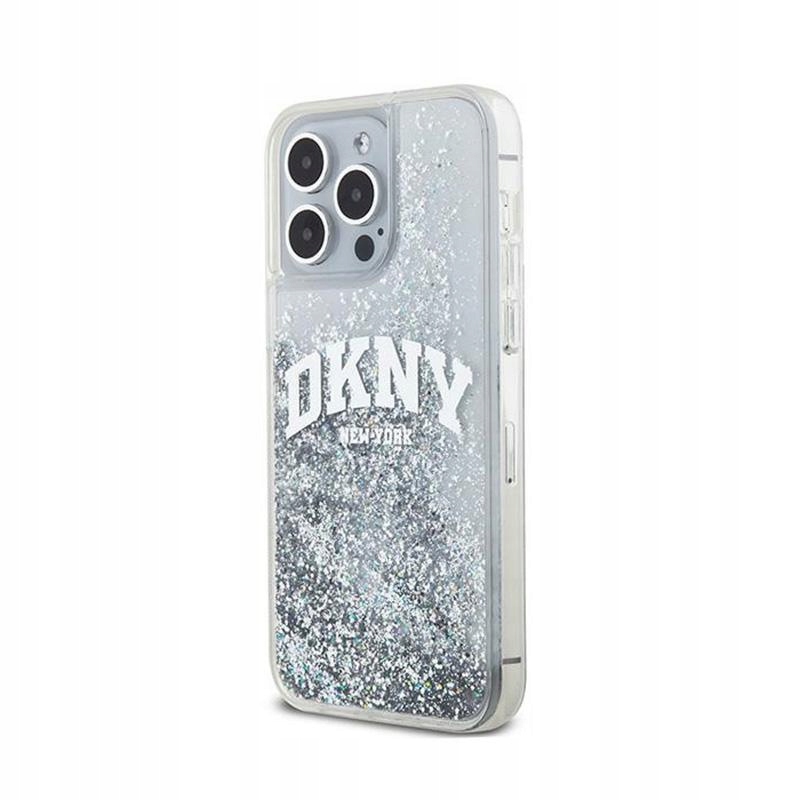 Etui do iPhone 15 Pro Max DKNY Liquid Glitter Case Cover Plecki Białe