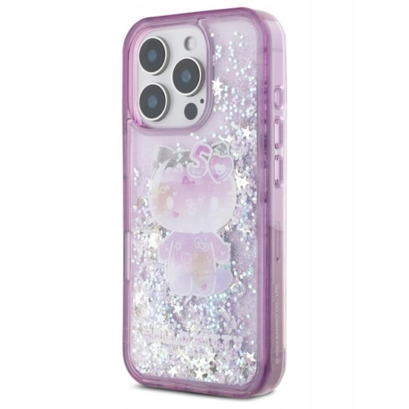 Etui do iPhone 16 Pro Max Hello Kitty Liquid Glitter 50TH Anniversary Case