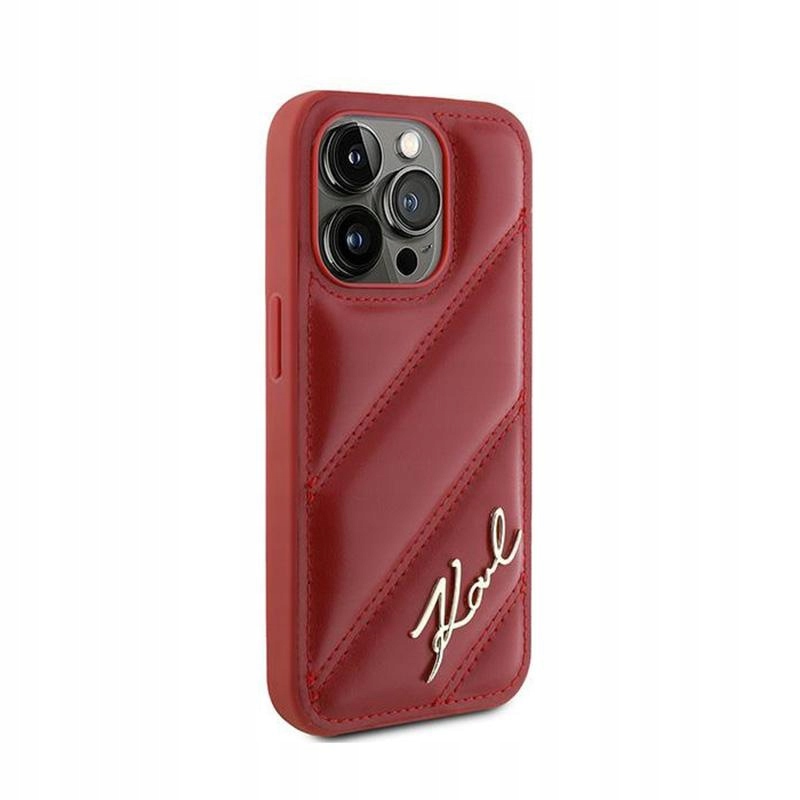 Etui do iPhone 15 Pro Karl Lagerfeld Diagonal Quilted Script Case