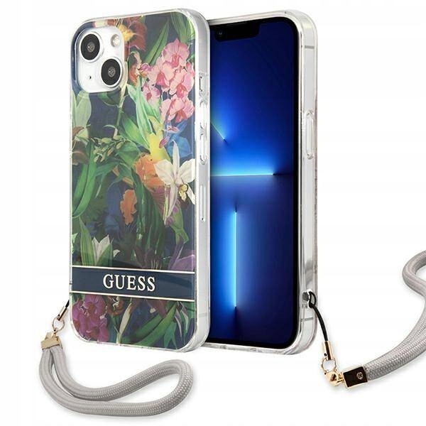 Etui do iPhone 13 Guess Flower Strap Case Cover