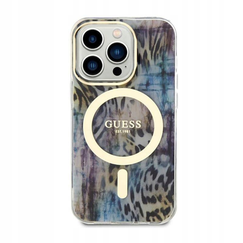 Etui do iPhone 14 Pro Guess Leopard MagSafe Case