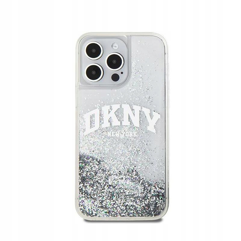 Etui do iPhone 15 Pro Max DKNY Liquid Glitter Case Cover Plecki Białe