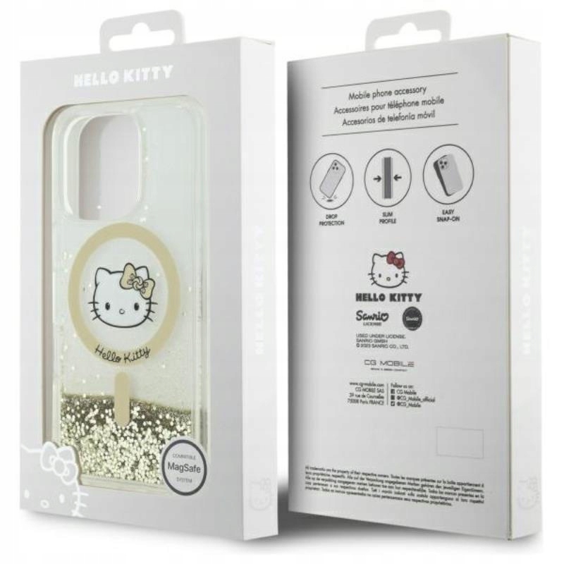 Etui do iPhone 16 Pro Max Hello Kitty Liquid Glitter Fever MagSafe Case