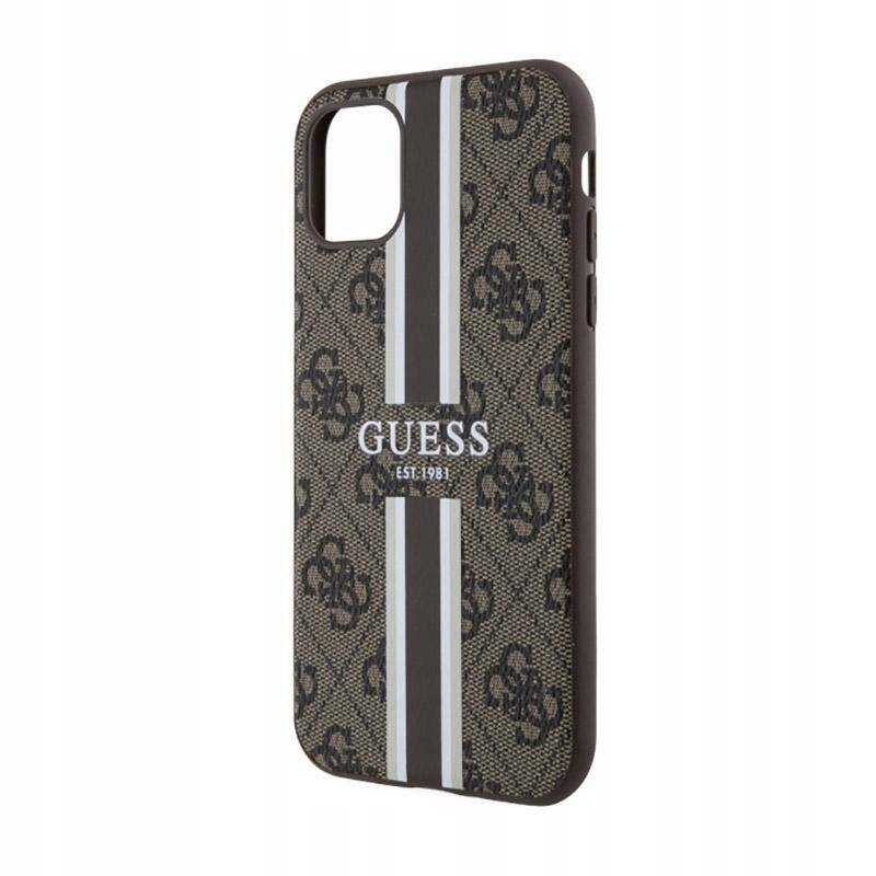 Etui do iPhone 11 Guess 4G Printed Stripes MagSafe
