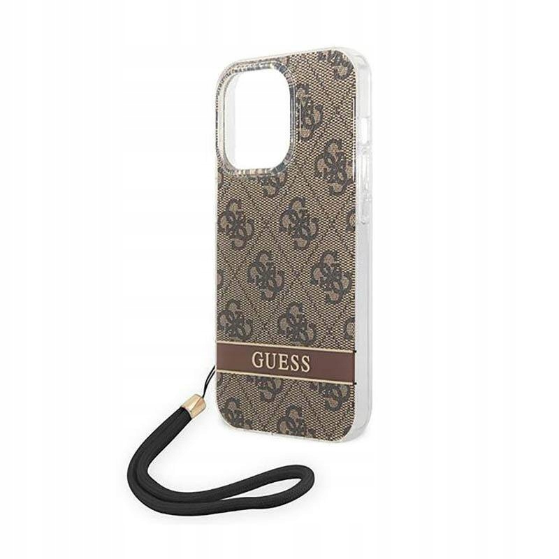 Guess Etui do iPhone 14 Pro Max brązowy hardcase