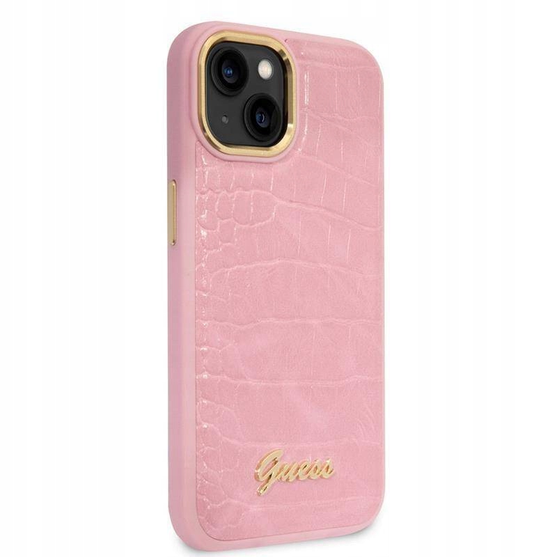 Guess Croco Collection Etui do iPhone 14 (różowy)