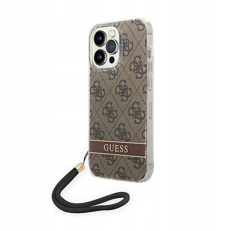 Guess Etui do iPhone 14 Pro Max brązowy hardcase