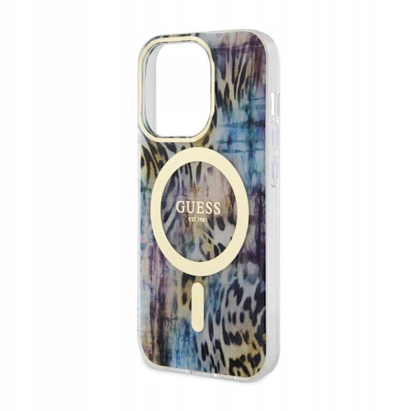 Etui do iPhone 14 Pro Guess Leopard MagSafe Case