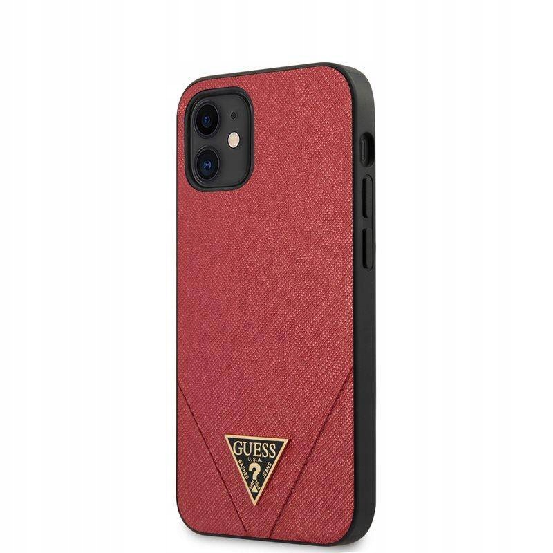 Guess Saffiano V Etui do iPhone 12 Mini Czerwony