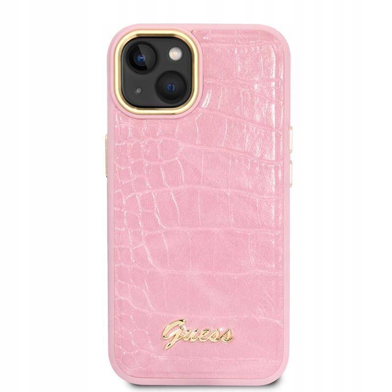 Guess Croco Collection Etui do iPhone 14 (różowy)