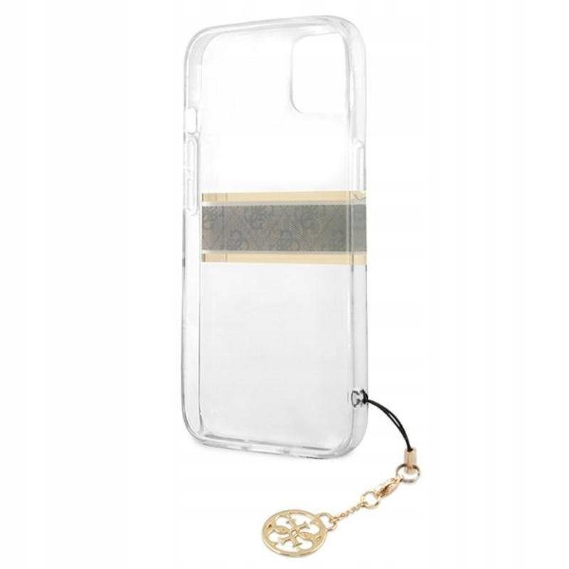 Etui do iPhone 13 Mini Guess 4G Stripe Brown Case
