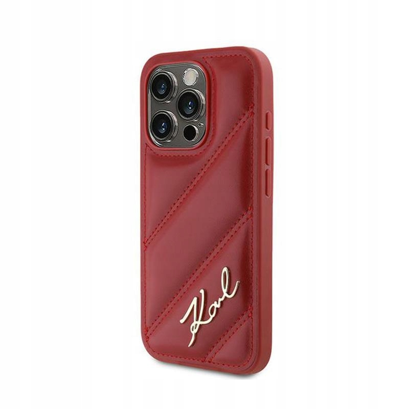 Etui do iPhone 15 Pro Karl Lagerfeld Diagonal Quilted Script Case