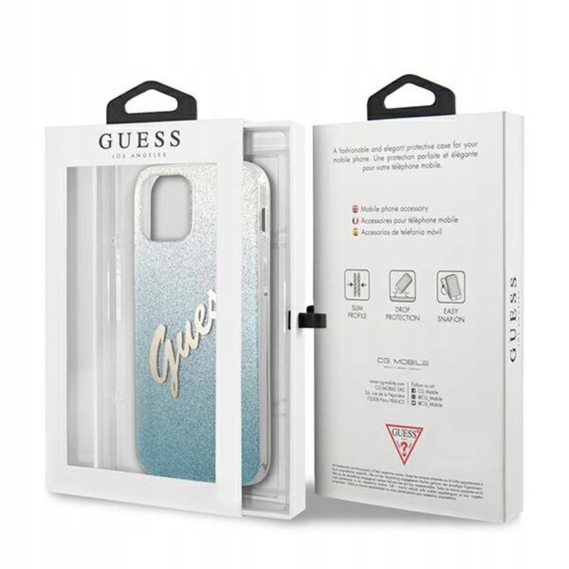 Etui do iPhone 12 Guess Glitter Gradient Case