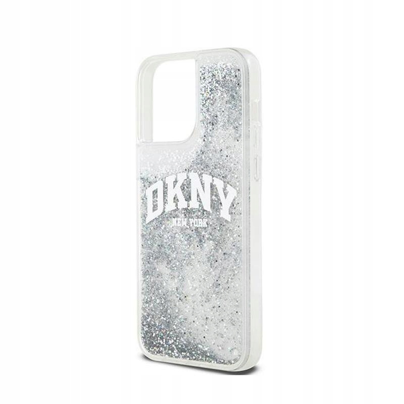 Etui do iPhone 15 Pro Max DKNY Liquid Glitter Case Cover Plecki Białe