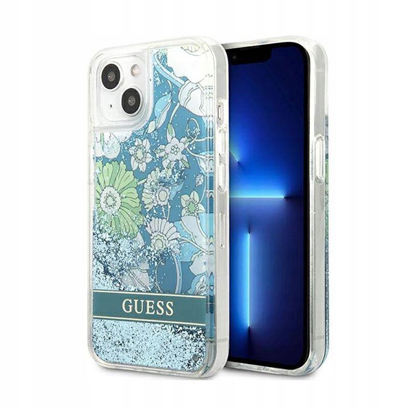 Guess Liquid Glitter Flower - Etui do iPhone 13