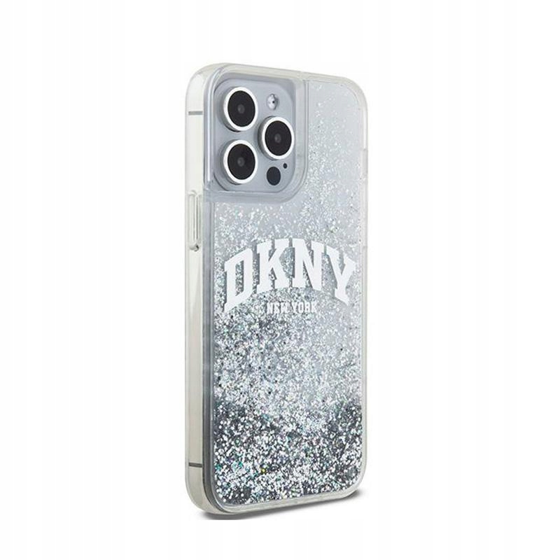 Etui do iPhone 15 Pro Max DKNY Liquid Glitter Case Cover Plecki Białe