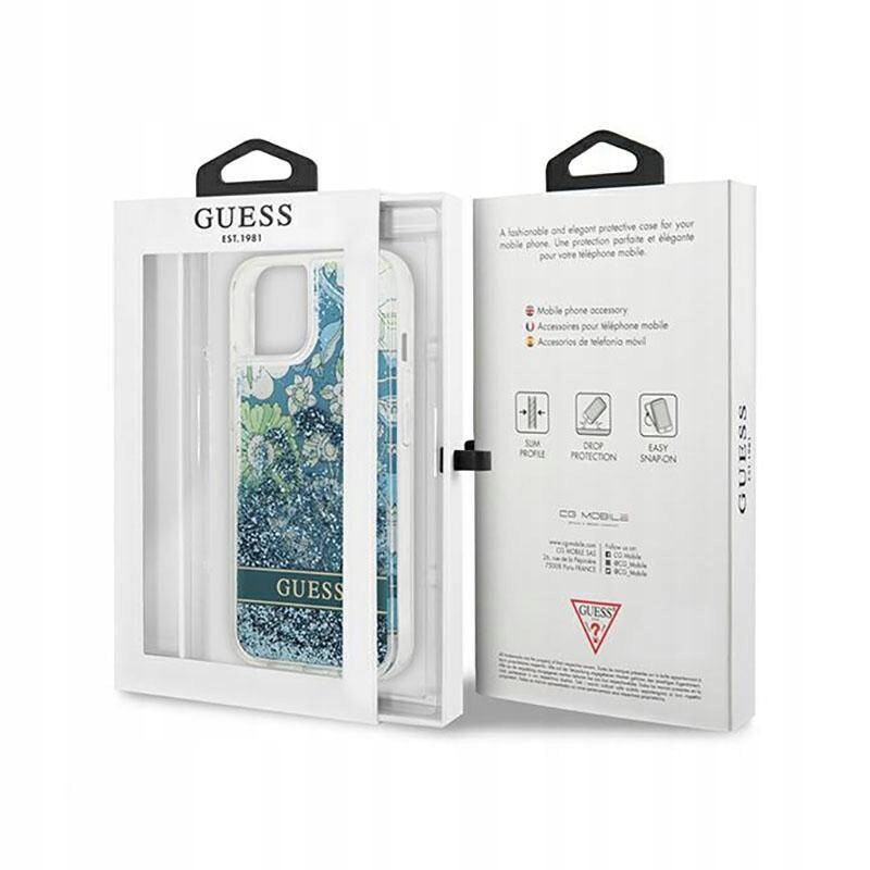 Guess Liquid Glitter Flower - Etui do iPhone 13