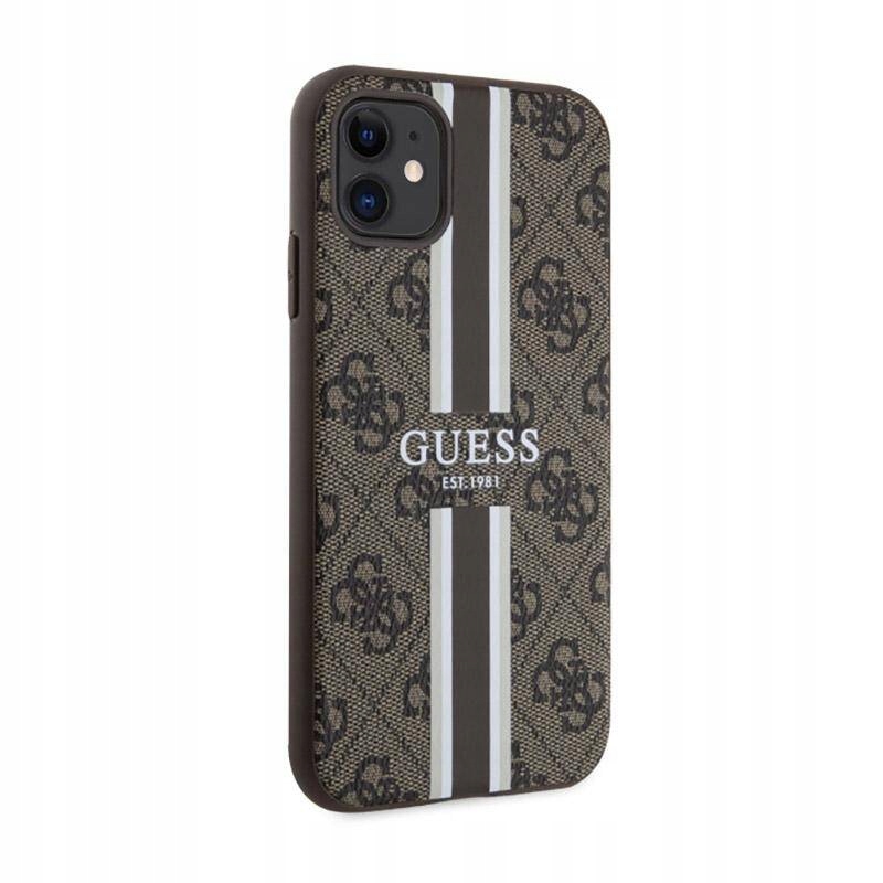 Etui do iPhone 11 Guess 4G Printed Stripes MagSafe