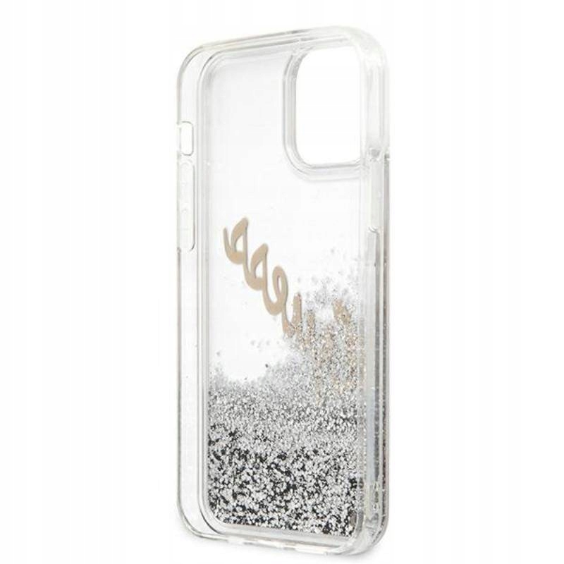 Guess Hardcase do iPhone 12 Pro Max srebrny/silver