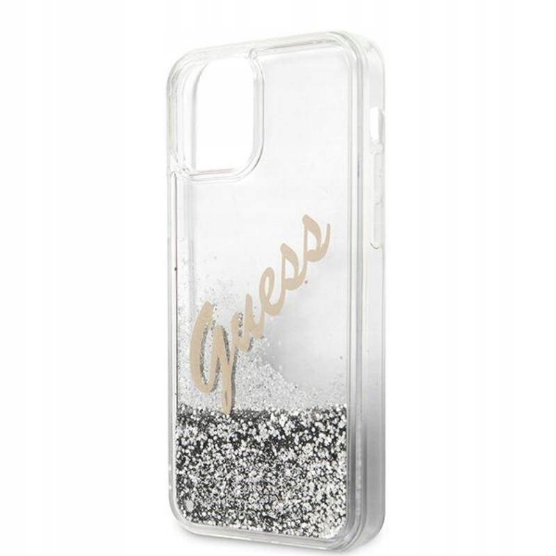 Guess Hardcase do iPhone 12 Pro Max srebrny/silver