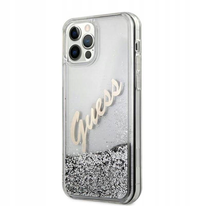 Guess Hardcase do iPhone 12 Pro Max srebrny/silver