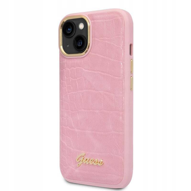 Guess Croco Collection Etui do iPhone 14 (różowy)