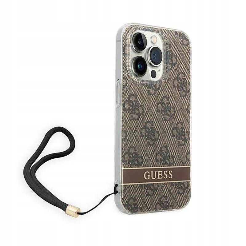 Guess Etui do iPhone 14 Pro Max brązowy hardcase