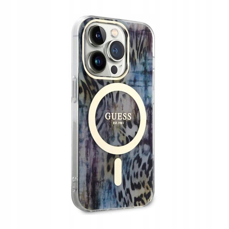 Etui do iPhone 14 Pro Guess Leopard MagSafe Case