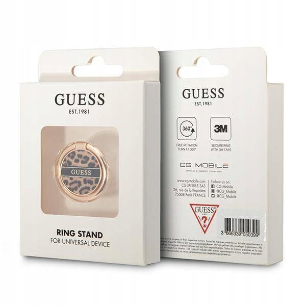Guess Ring stand brąz Leopard kółko do smartfonu