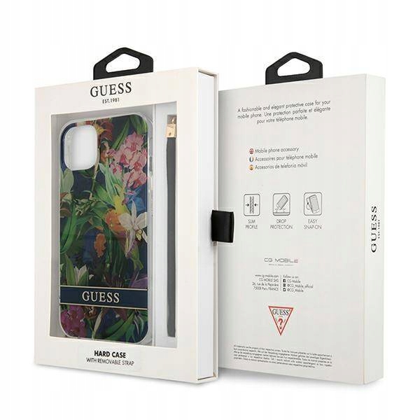 Etui do iPhone 13 Guess Flower Strap Case Cover