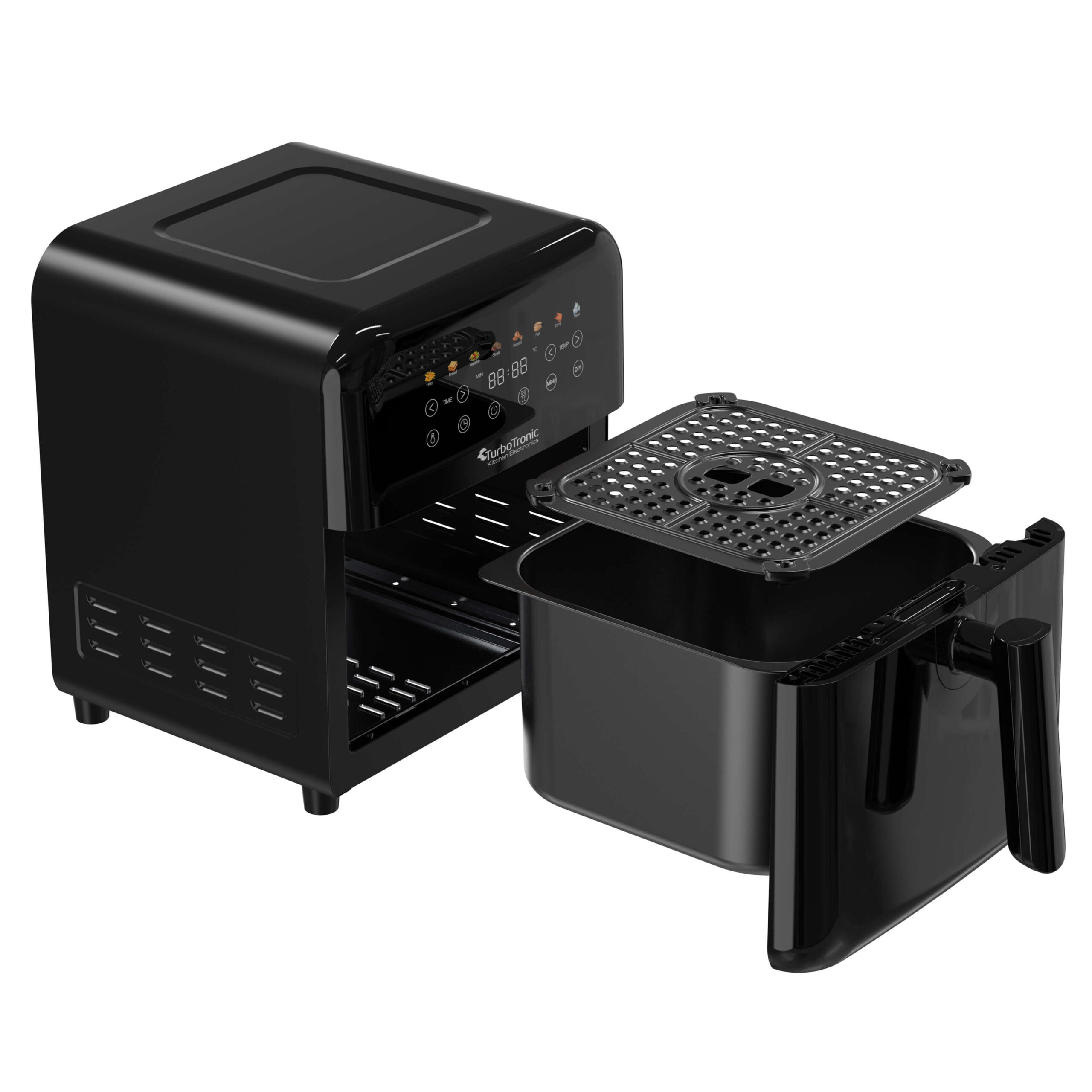 Frytownica beztłuszczowa TurboTronic air fryer metalowe wnętrze  1600w 6L