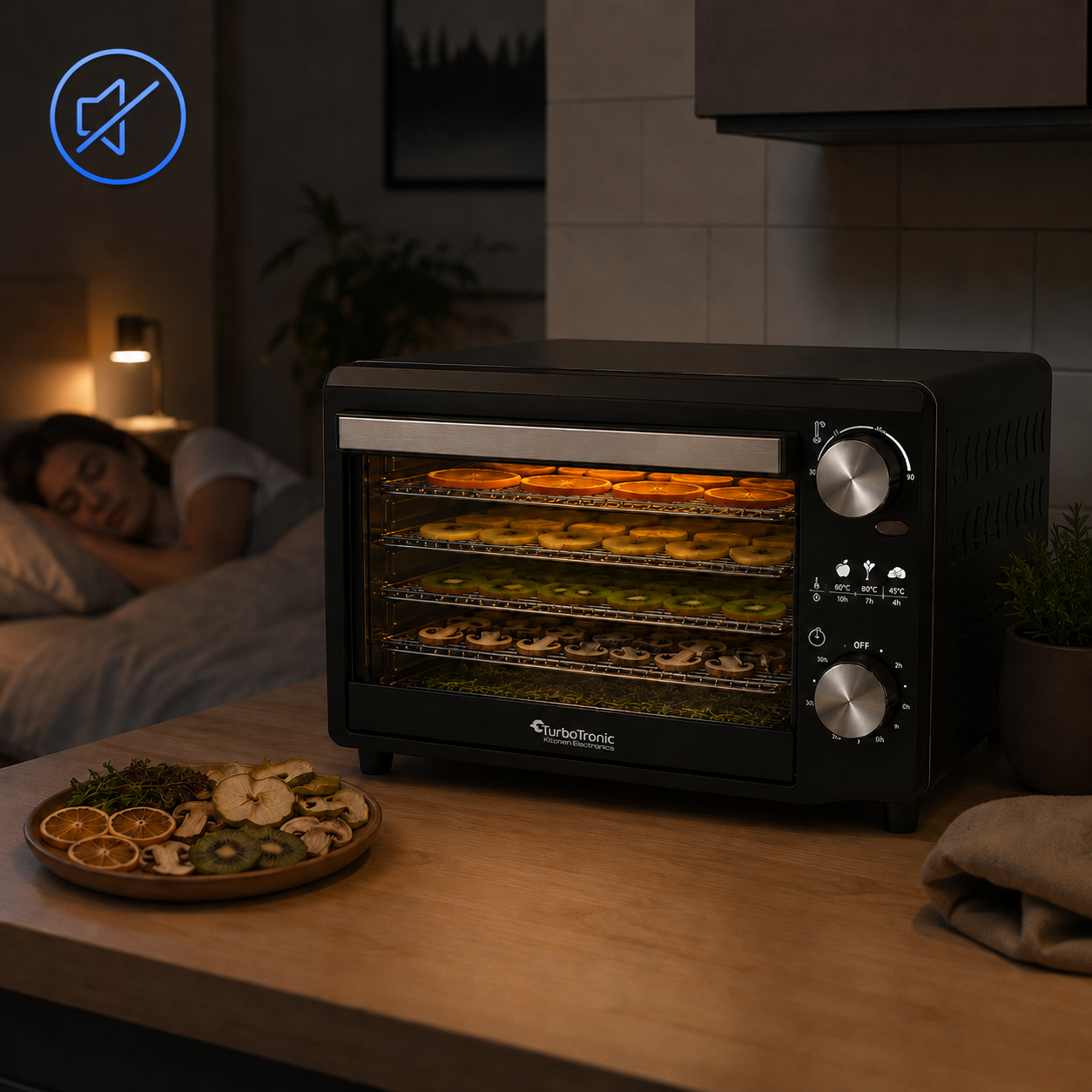 Suszarka do grzybów TurboTronic owoców dehydrator 350W 14L