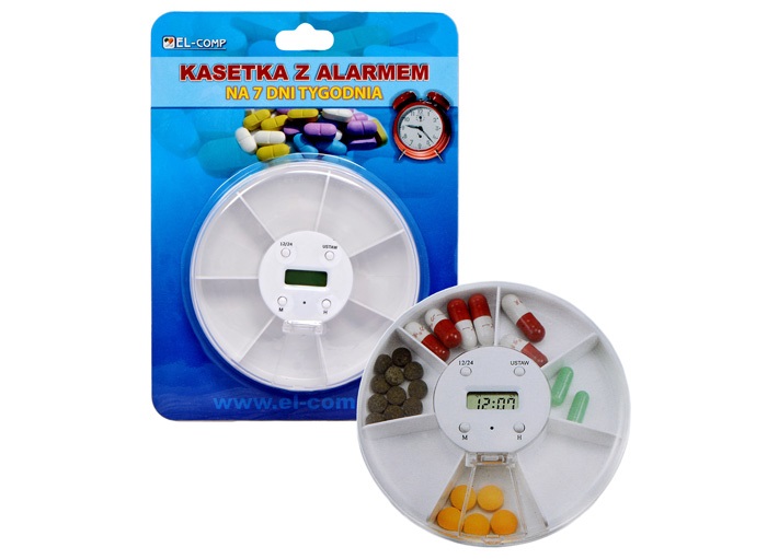 Pudełko kasetka na tabletki leki ORGANIZER