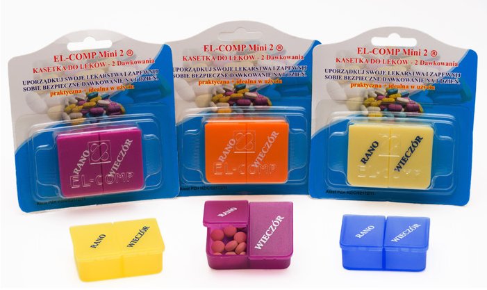 Pudełko kasetka na tabletki leki ORGANIZER