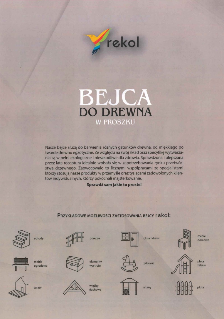 Bejca farba do drewna papieru ORZECH