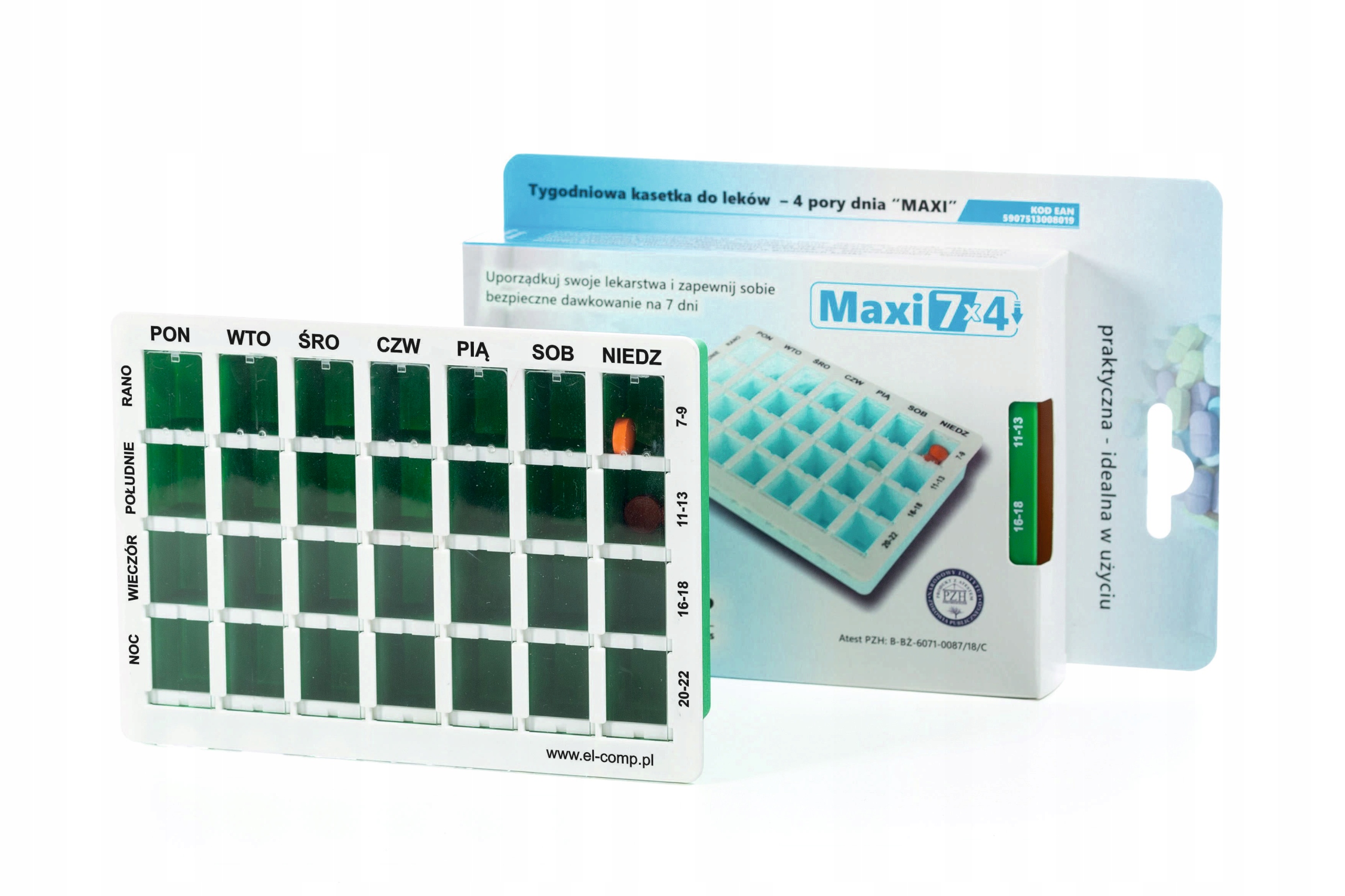 Pudełko pojemnik na tabletki leki ORGANIZER