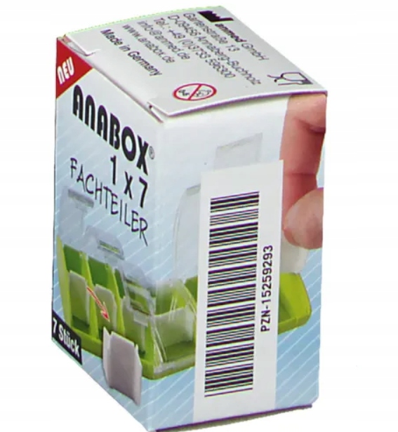 Separator do organizerów anabox 7x1 na tabletki x7