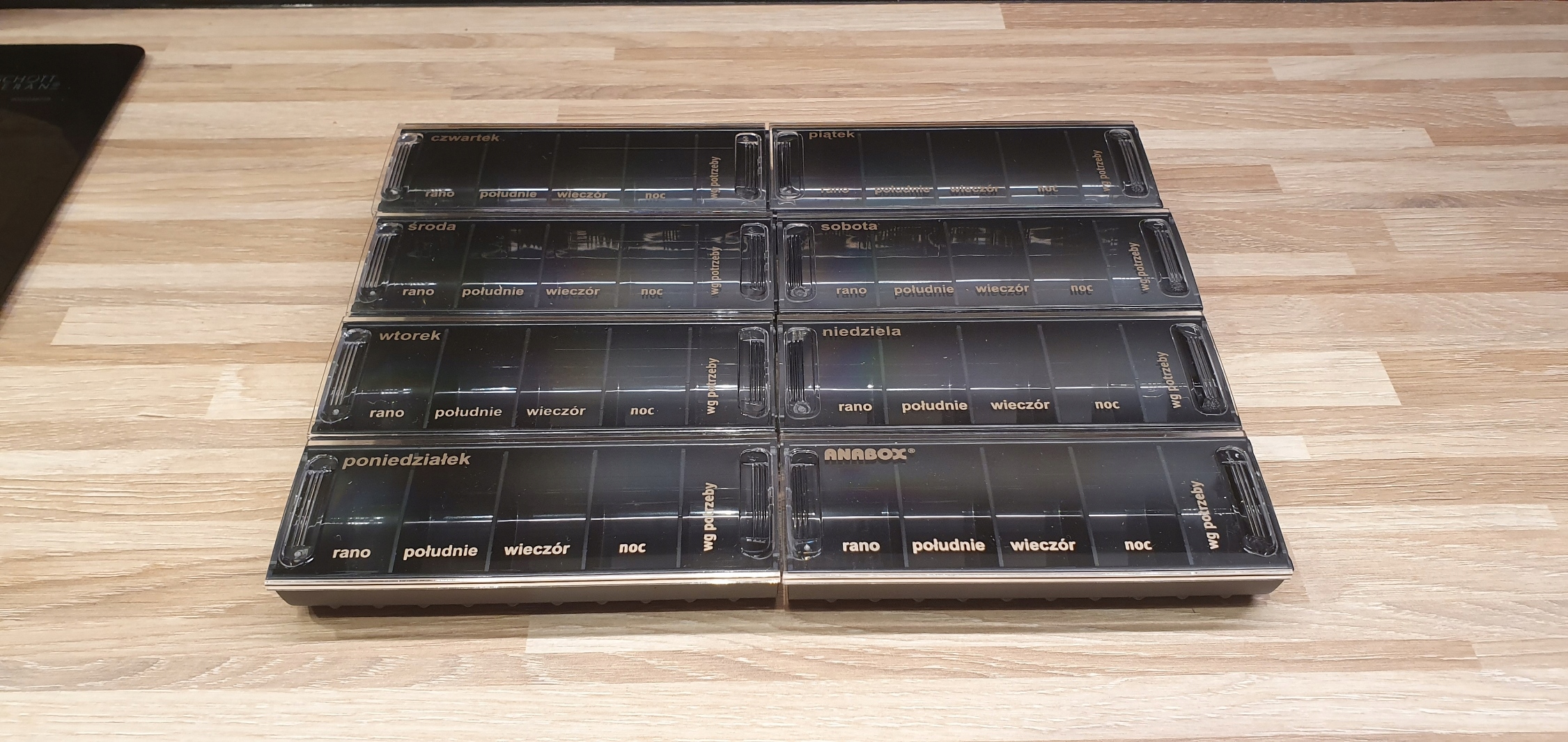 Pudełko pojemnik na tabletki leki ORGANIZER anabox