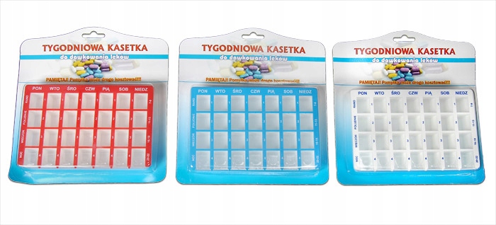 Pudełko pojemnik na tabletki leki ORGANIZER