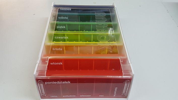Pudełko pojemnik na tabletki leki ORGANIZER anabox